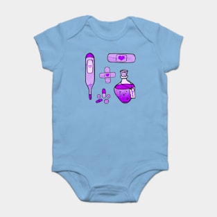 First Aid Kit Purple Baby Bodysuit